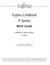 Fujitsu P1630 P1630 BIOS Guide