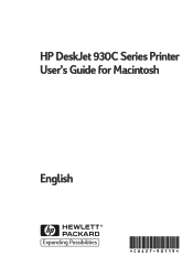 HP Deskjet 930/932c HP DeskJet 930CM Printer - (English) UserÂ’s Guide for Macintosh