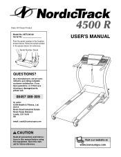 NordicTrack 4500r Treadmill User Manual