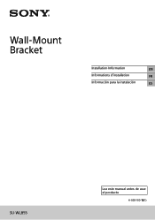 Sony FW-75BZ40L Wall-Mount Bracket: SU-WL855