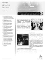 Behringer ZMX2600 Product Information Document