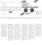 JVC CS-HX645 Instruction Manual