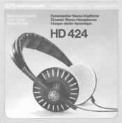 Sennheiser HD 424 Instructions for Use