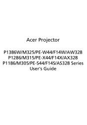 Acer P1386W User Manual