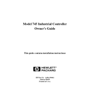 HP Model 745 HP Model 745 Industrial Controller Owner's Guide