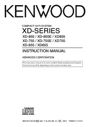 Kenwood XD-755E User Manual