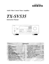 Onkyo TX-SV535 Owner Manual