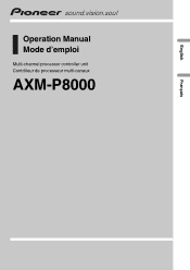 Pioneer AXM-P8000 Owner's Manual