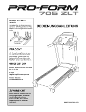 ProForm 705 Zlt Treadmill German Manual