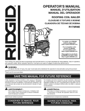 Ridgid R175RNE Operation Manual