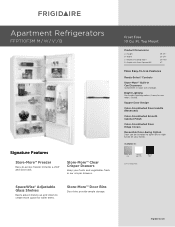 Frigidaire FFPT10F3MB Product Specifications Sheet (English)