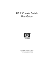 HP 1x1x16 HP IP Console Switch User Guide