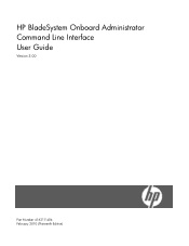 HP BL480c HP BladeSystem Onboard Administrator Command Line Interface User Guide Version 3.00
