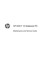 HP ENVY 14-1000 HP ENVY 14 Notebook PC - Maintenance and Service Guide