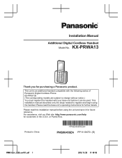Panasonic KX-PRWA13 Installation Manual US