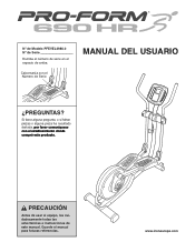ProForm 690 Hr Elliptical Spanish Manual