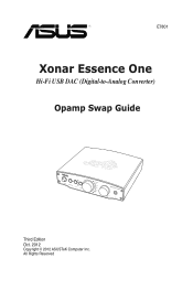 Asus Xonar Essence One Plus Edition Opamp Swap Guide