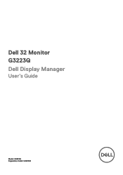 Dell 32 4K UHD Gaming G3223Q G3223Q Monitor Display Manager Users Guide