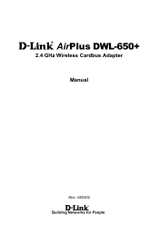 D-Link DWL-650H Manual