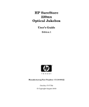 HP StorageWorks 9100mx HP SureStore 220mx Optical Jukebox User's Guide