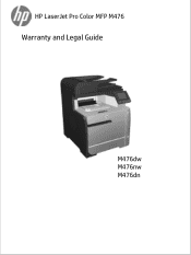 HP Color LaserJet Pro MFP M476 Warranty and Legal Guide