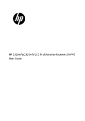 HP W2338h HP 2310mfa, 2310mfd LCD Monitors - User Guide