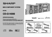 Sharp CDG14000 CD-G14000 Operation Manual