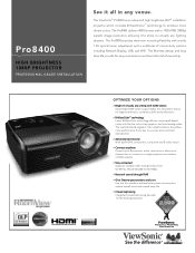ViewSonic Pro8400 Pro8400 Datasheet