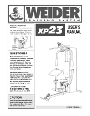 Weider Xp-23 English Manual