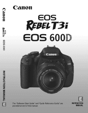 Canon EOS Rebel T3i 18-55mm IS II Lens Kit EOS REBEL T3i / EOS 600D Instruction Manual