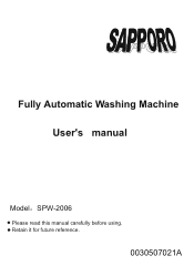 Haier SPW-2006 User Manual