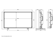 NEC LCD4620-2-AV LCD4620-2 outline mechanical drawing