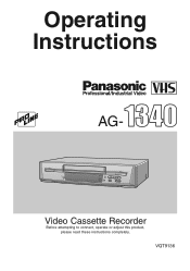 Panasonic AG1340P AG1340P User Guide
