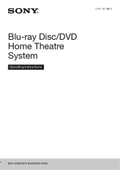 Sony BDVE380 Operating Instructions