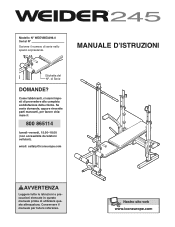 Weider 245 Bench Italian Manual