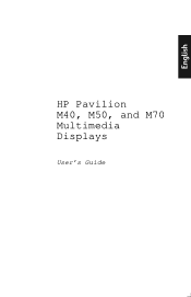 HP MX703 HP Pavilion Desktop PCs - M40, M50 and M70 Multimedia Displays - (English) User Guide