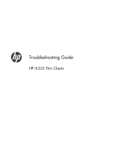 HP t5335z Troubleshooting Guide: HP t5335 Thin Clients