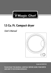 Magic Chef MCSDRY15W User Manual