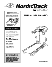NordicTrack C 200 Treadmill Spanish Manual