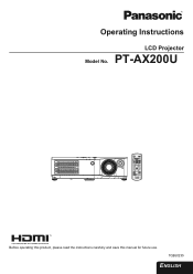 Panasonic AX200U Operating Instructions