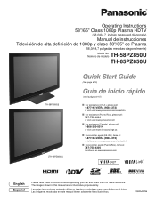 Panasonic TH-58PZ850U 65' Plasma Tv - Spanish
