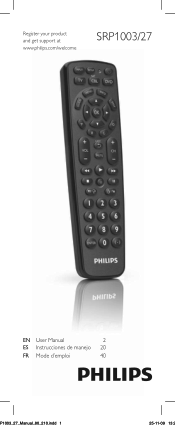 Philips SRP1003 User manual
