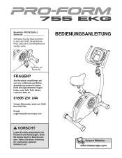 ProForm 455 Ekg Bike German Manual