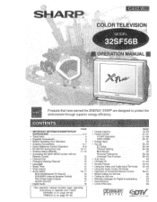 Sharp 32SF56B Operation Manual