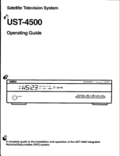 Uniden UST4500 English Owners Manual