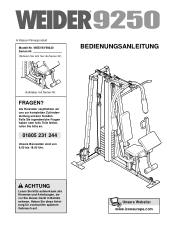 Weider 9250 German Manual