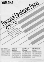 Yamaha YFP-70 Owner's Manual (image)