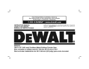 Dewalt DCS372B Instruction Manual