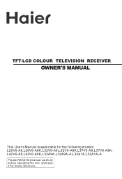 Haier L37V6-A8K User Manual