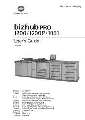 Konica Minolta bizhub PRO 1051 bizhub PRO 1051/1200/1200P Printer User Guide